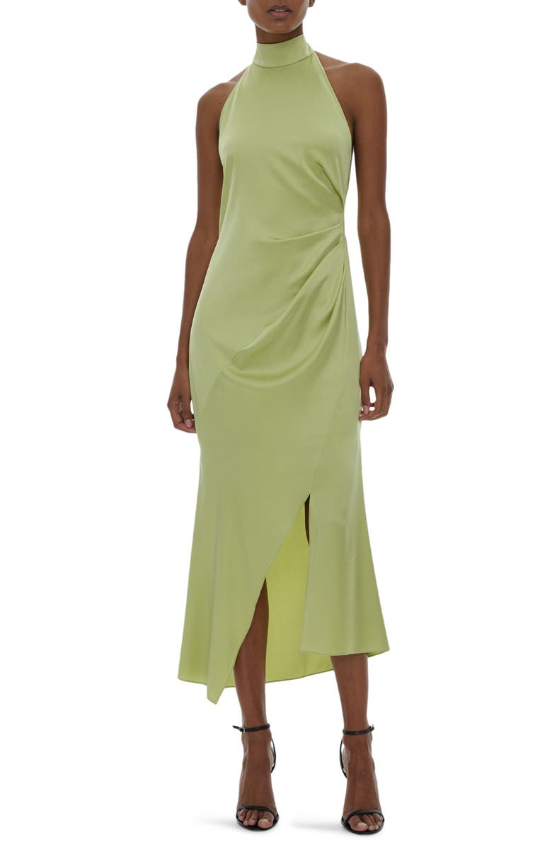 Helmut Lang Silk Blend Halter Dress, Main, color,