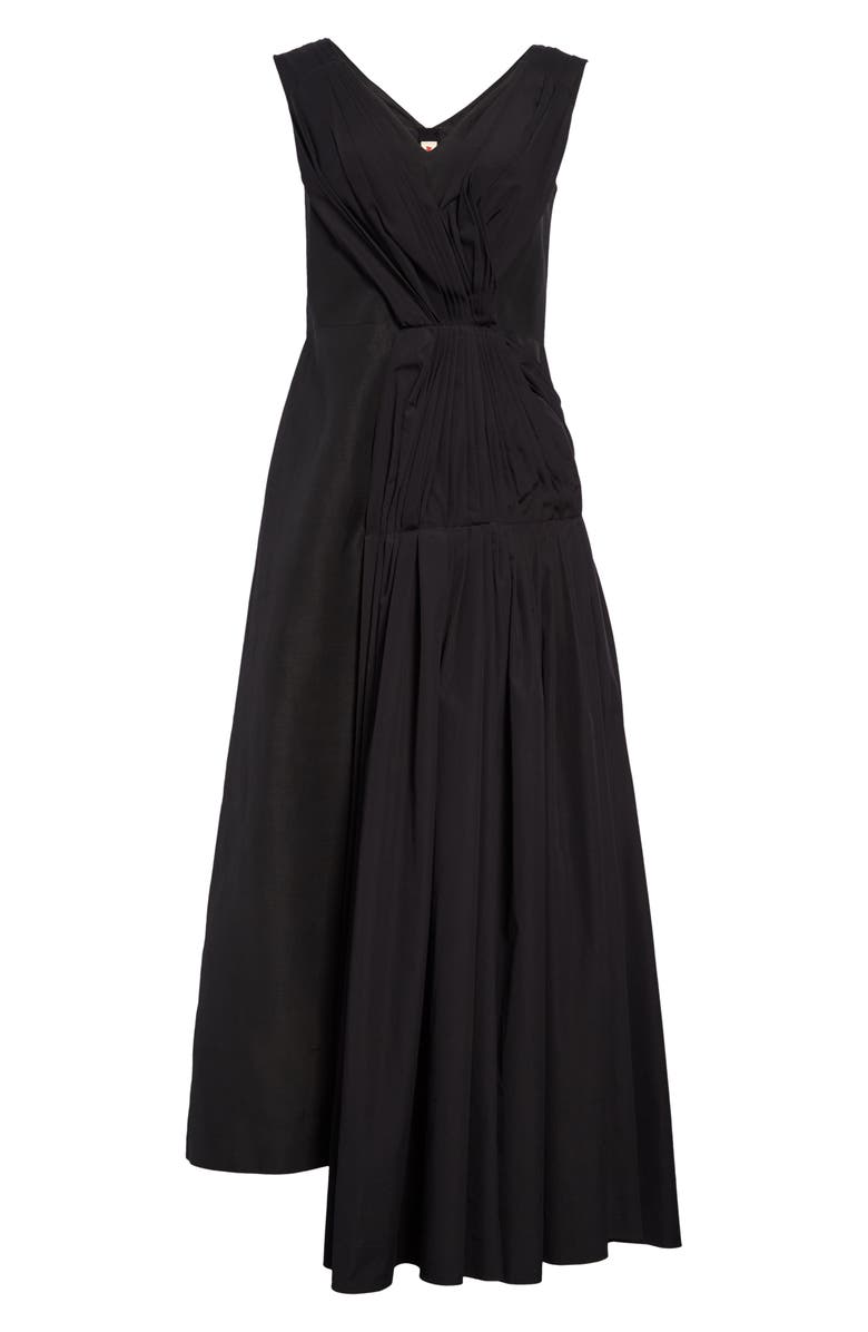 Marni Gathered Side Cotton Poplin Midi Dress, Main, color, 