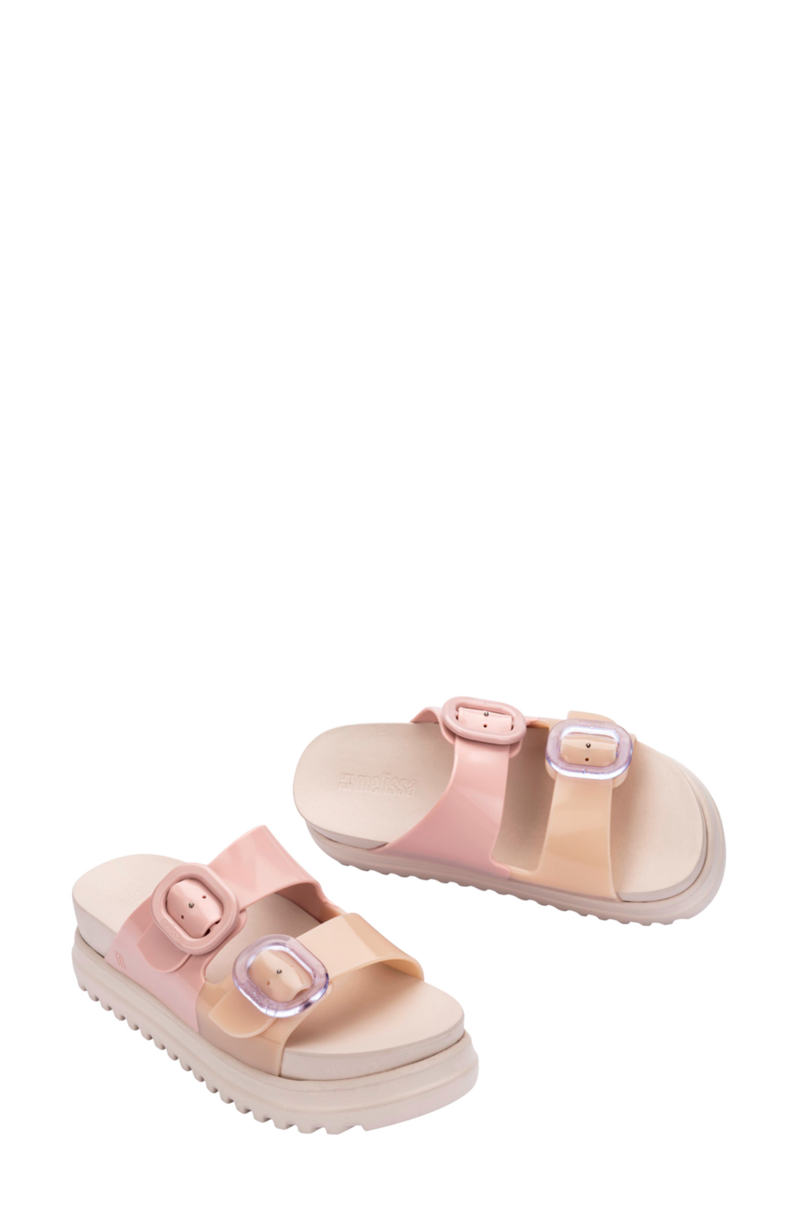 Cozy Platform Sandal, Alternate, color, BEIGE/ PINK