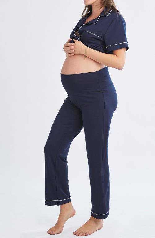 ANGEL MATERNITY ANGEL MATERNITY MATERNITY AND NURSING BUTTON FRONT PAJAMA SET 