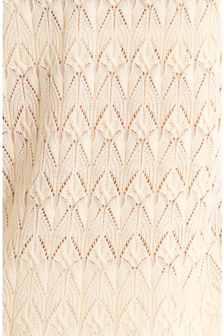 Pointelle Cover-Up Midi Sweater Dress, Alternate, color, NATURAL