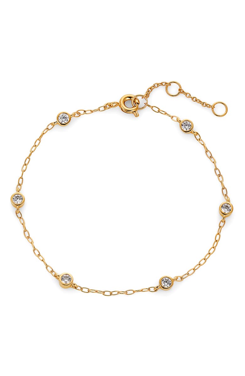Nadri Daylight Bezel Station Chain Bracelet, Main, color,