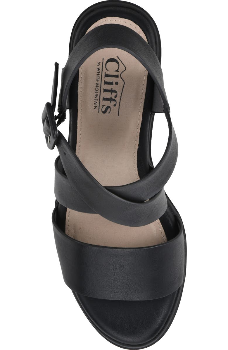 CLIFFS BY WHITE MOUNTAIN Cordovan Heeled Sandal, Alternate, color,