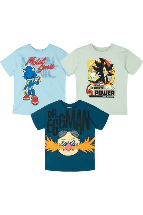 Sonic The Hedgehog 3-pack Short Sleeve T-shirts (toddler, Little Kid & Big Kid)
