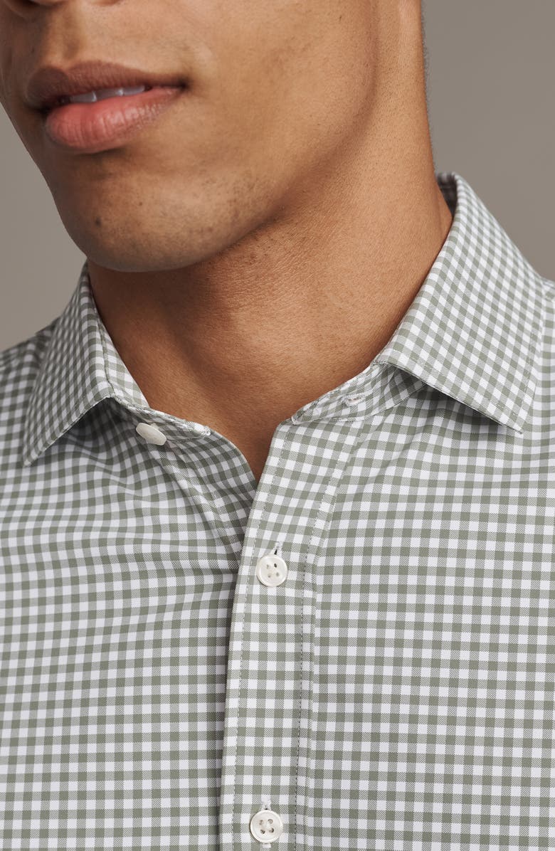 Rhone State of Mind Check Slim Fit Button-Up Shirt, Alternate, color, Green Sage Gingham