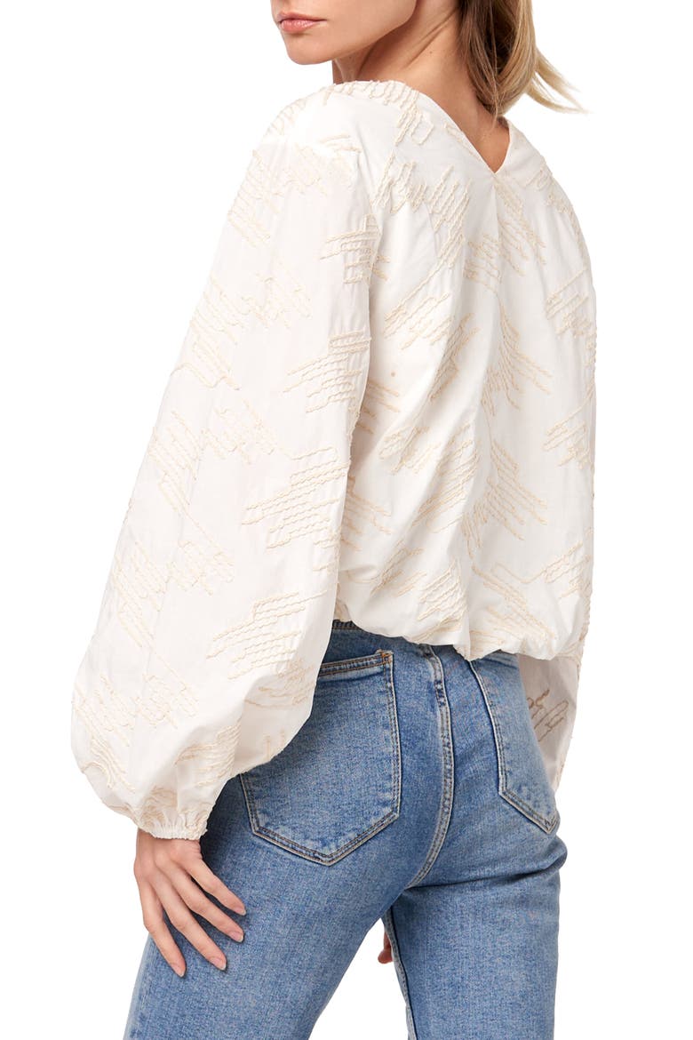 Ann Embroidered Bubble Top, Alternate, color, WHITE