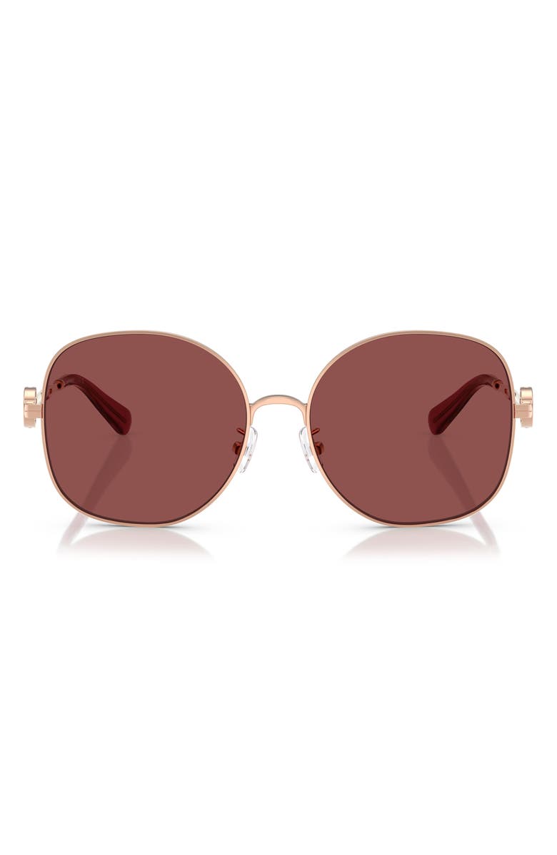 Tory Burch 56mm Round Sunglasses, Main, color, 