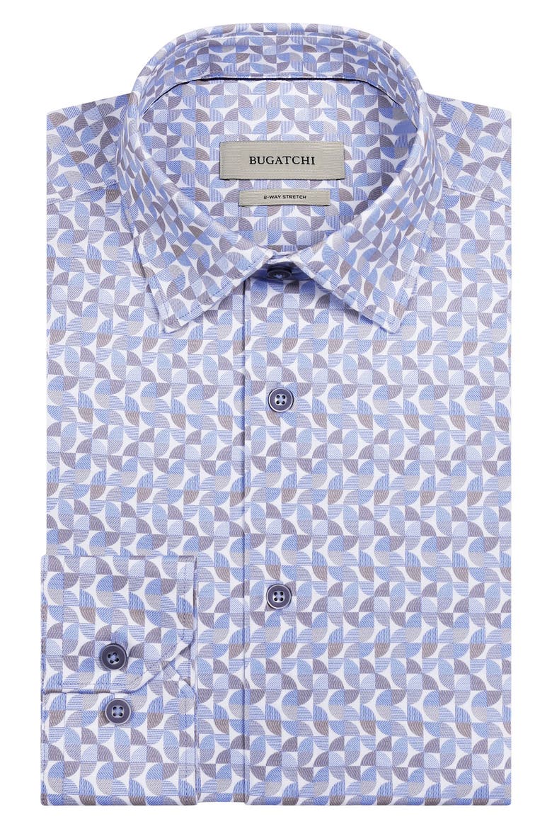 James OoohCotton® Retro Print Button-Up Shirt, Alternate, color, WALNUT