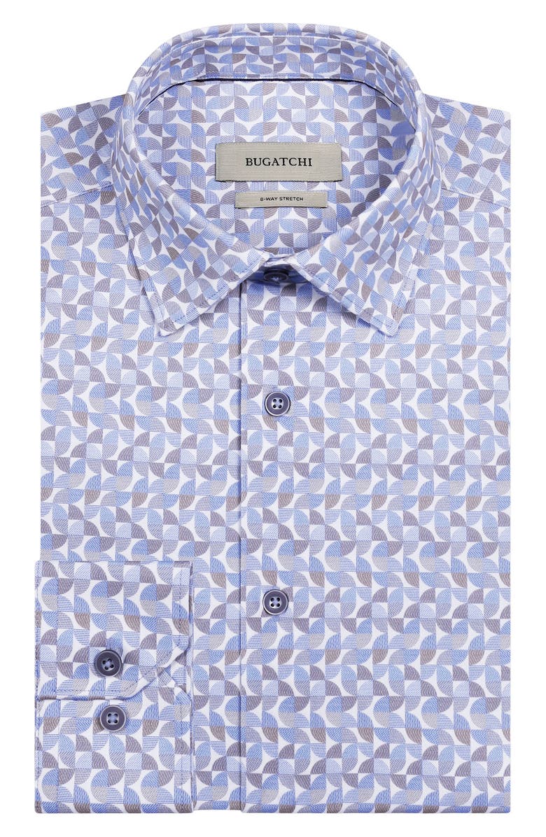 Bugatchi James OoohCotton<sup>®</sup> Retro Print Button-Up Shirt, Alternate, color, Walnut