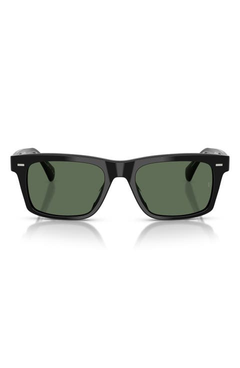 x Roger Federer Mr. Federer 55mm Polarized Rectangular Sunglasses