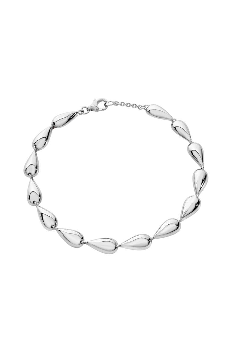 Tear Drop Full Bracelet, Main, color, Sterling Silver