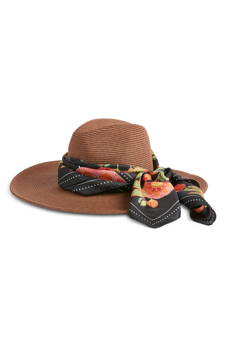 Nordstrom Botanical Print Square Silk Scarf, Alternate, color, 