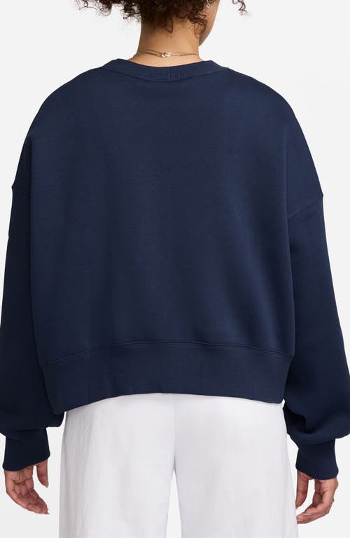 Nike Phoenix Fleece Crewneck Sweatshirt In Blue