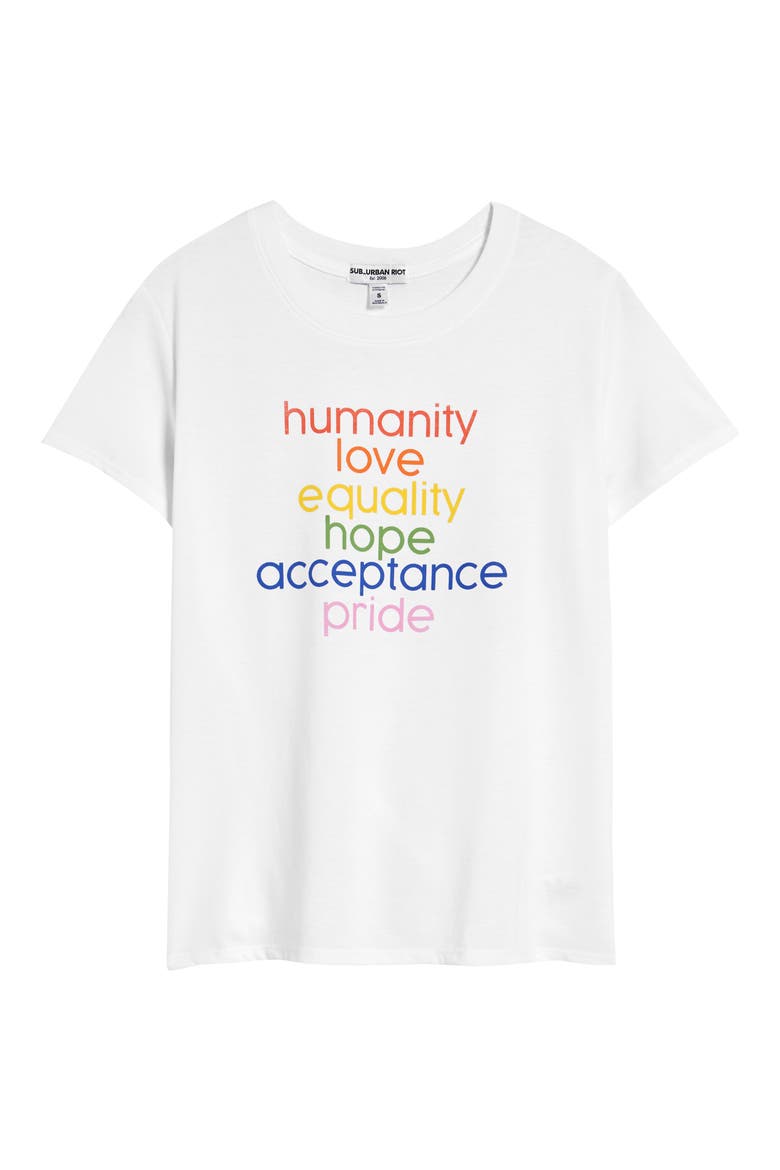 Pride List Graphic Tee, Alternate, color, WHITE