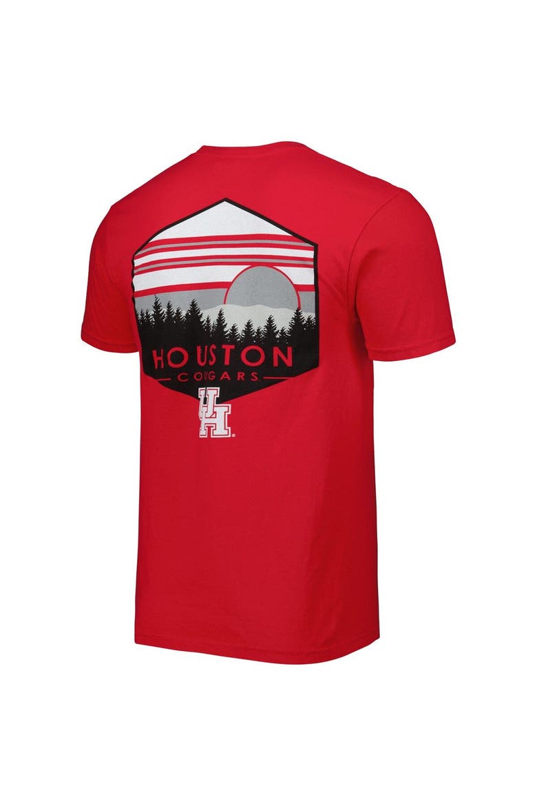 Men's Red Houston Cougars Landscape Shield T-Shirt, Alternate, color, Red