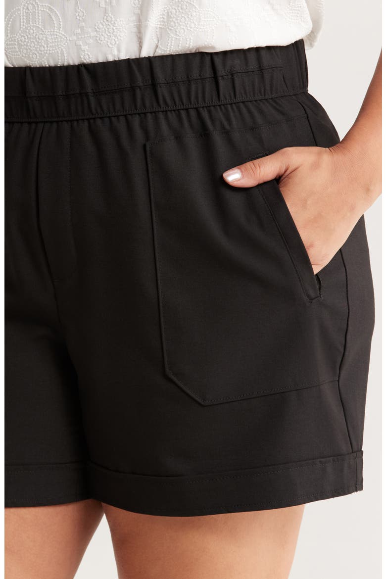 Skyrise Patch Pocket Shorts, Alternate, color, BLACK