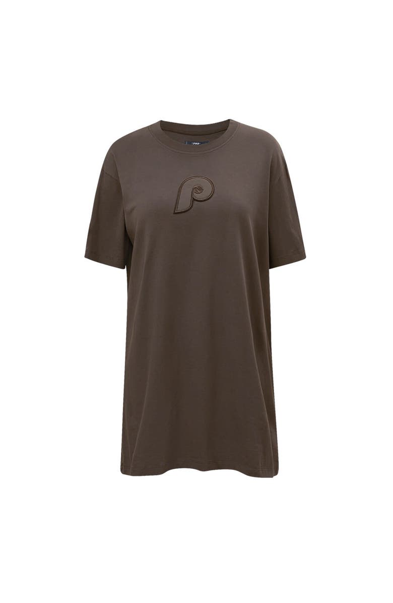 PRO STANDARD Women's Pro Standard Brown Philadelphia Phillies Neutral T-Shirt Dress, Alternate, color, Brown
