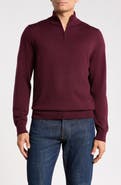 Nordstrom Washable Merino Wool Quarter Zip Sweater