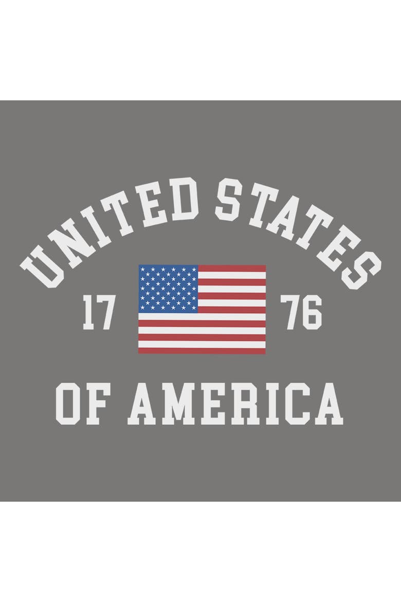 Junior's United States of America 1776 Flag Short Sleeve Baby T-Shirt, Alternate, color, Charcoal