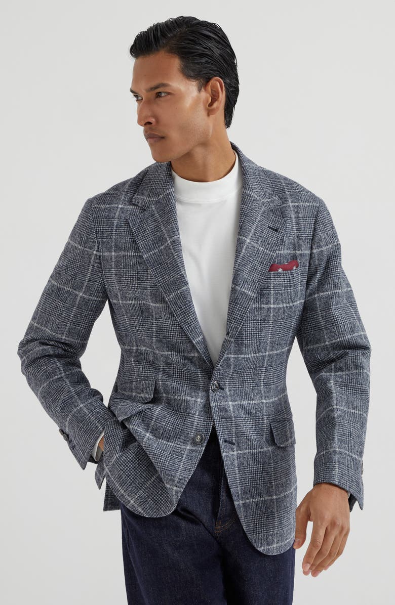 Brunello Cucinelli Deconstructed Cavallo blazer, Alternate, color, Denim