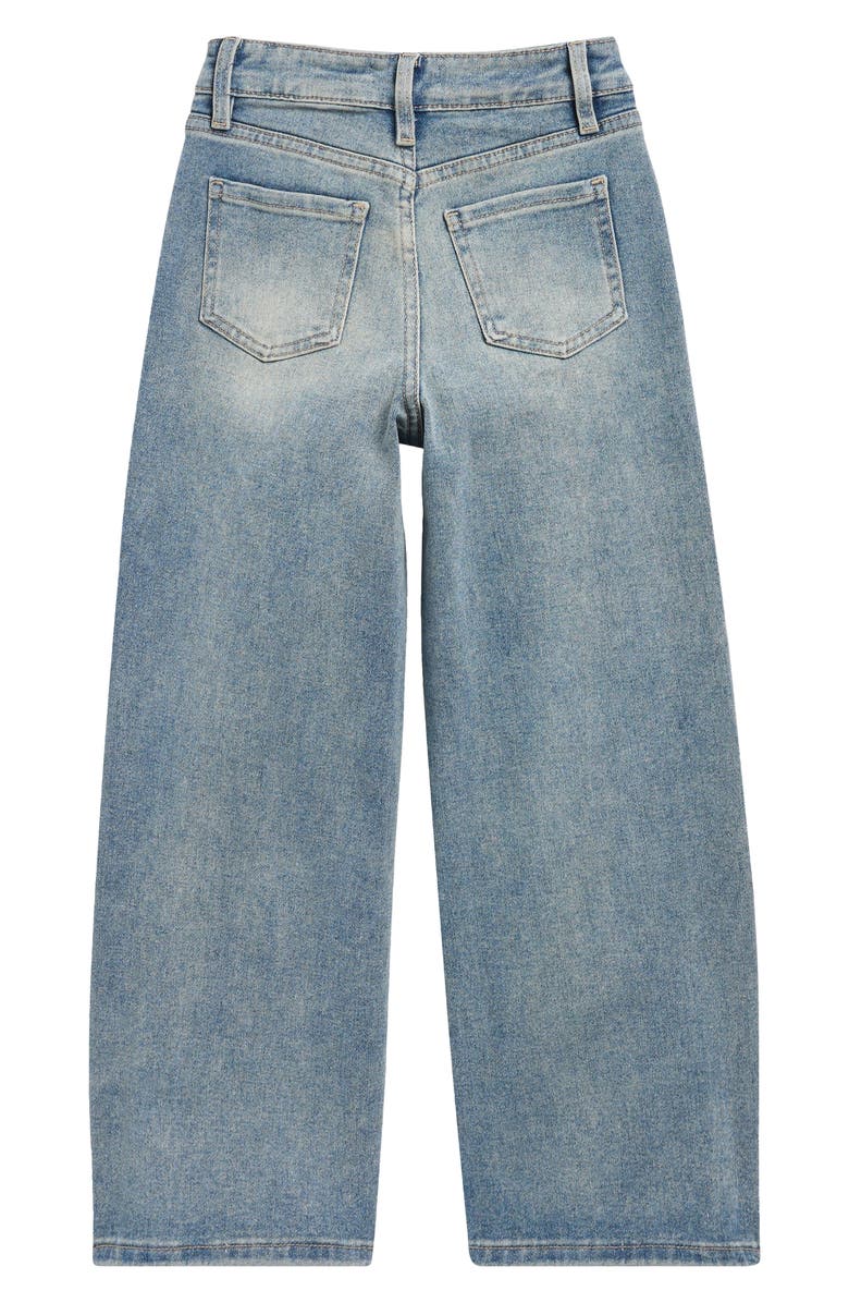 YMI Kids' Heart Patch Wide Leg Jeans, Alternate, color, Medium