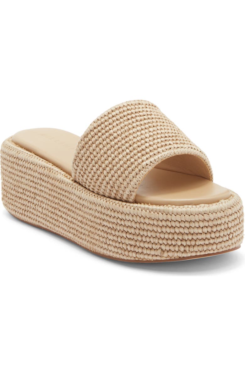 Billini Zabella Platform Sandal, Main, color, Natural Raffia