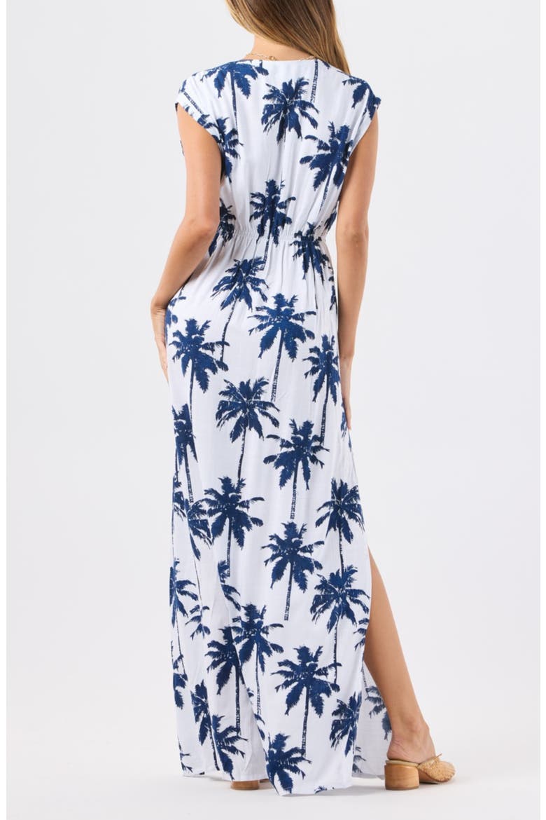 Moonlight Palm Print Maxi Dress, Alternate, color, PALM TREES NAVY