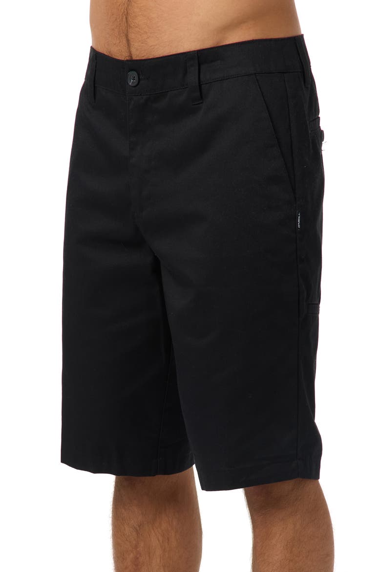 Redwood Relaxed Fit Chino Shorts, Alternate, color, BLACK