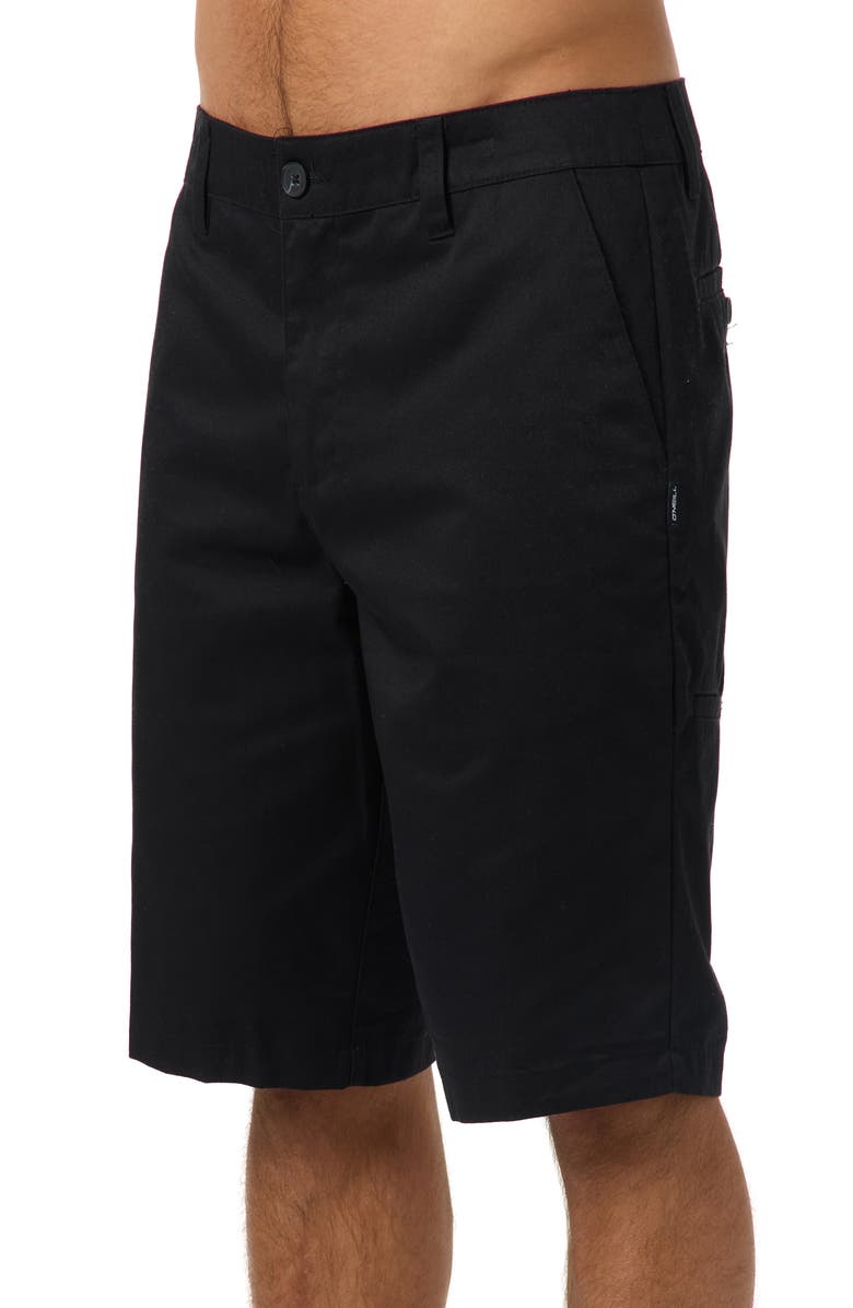 O'Neill Redwood Relaxed Fit Chino Shorts, Alternate, color, Black
