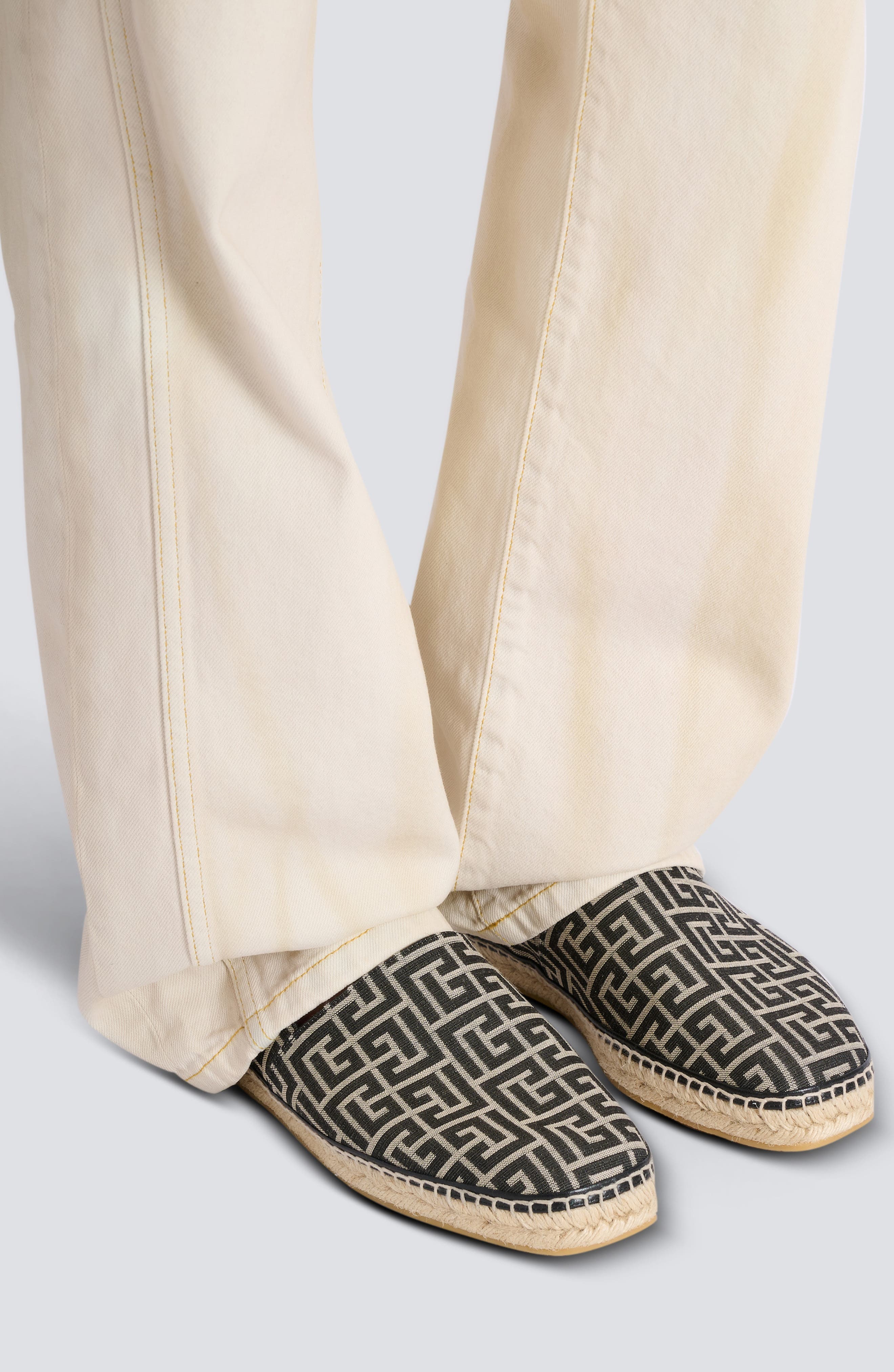 Balmain Monogram Jacquard Espadrille, Alternate, color, 