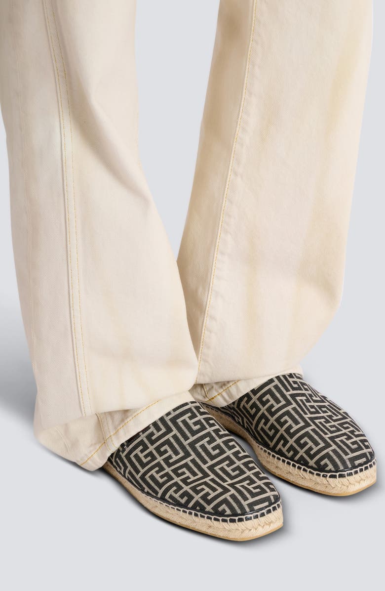 Balmain Monogram Jacquard Espadrille, Alternate, color,