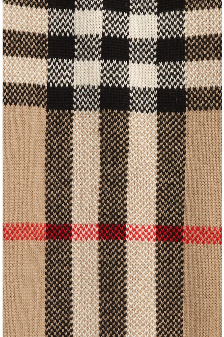 Dianne Check Merino Wool & Cashmere Sweater Dress, Alternate, color, ARCHIVE BEIGE IP CHK
