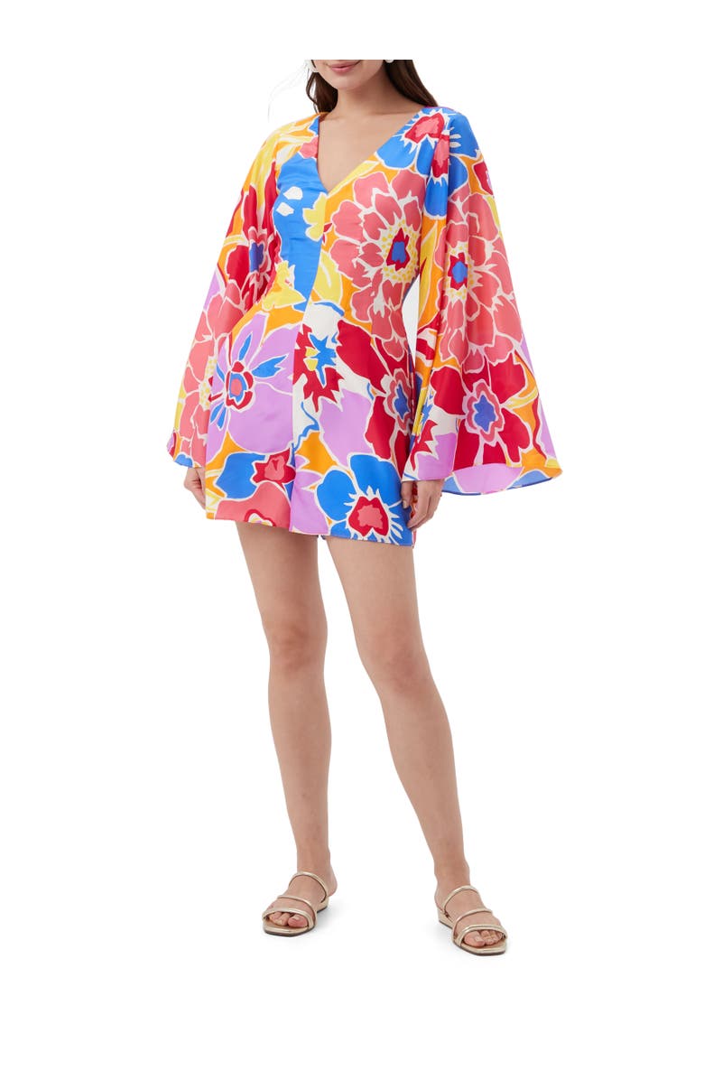 Trina Turk Miera Long Sleeve Floral Romper, Main, color, 