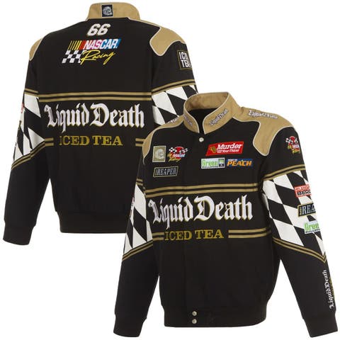 Men's JH Design Black NASCAR Liquid Death Full-Snap Twill Uniform Jacket