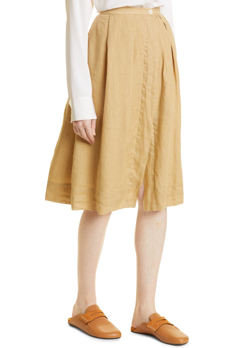 Kelsey Linen Skirt, Alternate, color, VINTAGE KHAKI
