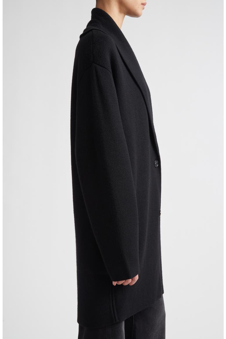 Belted Shawl Collar Wool Cardigan, Alternate, color, BLACK