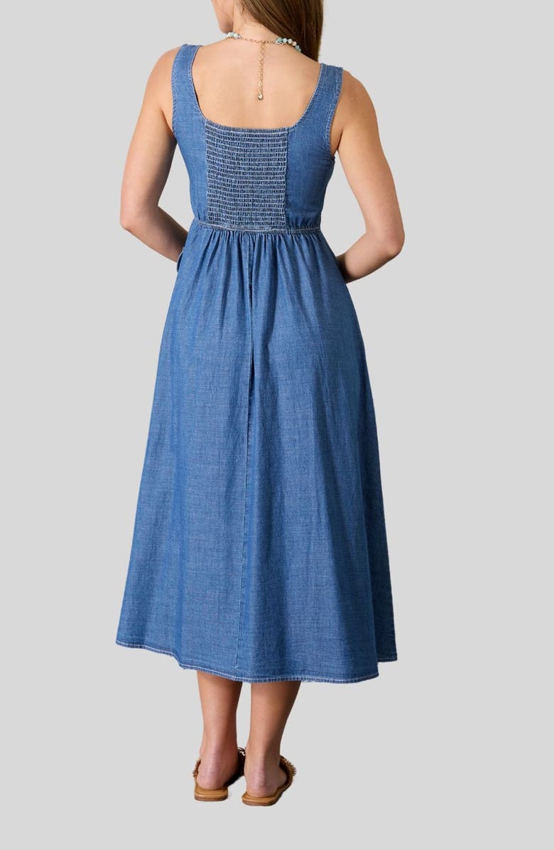 Blu Pepper Sleeveless Denim Maxi Dress, Alternate, color, 