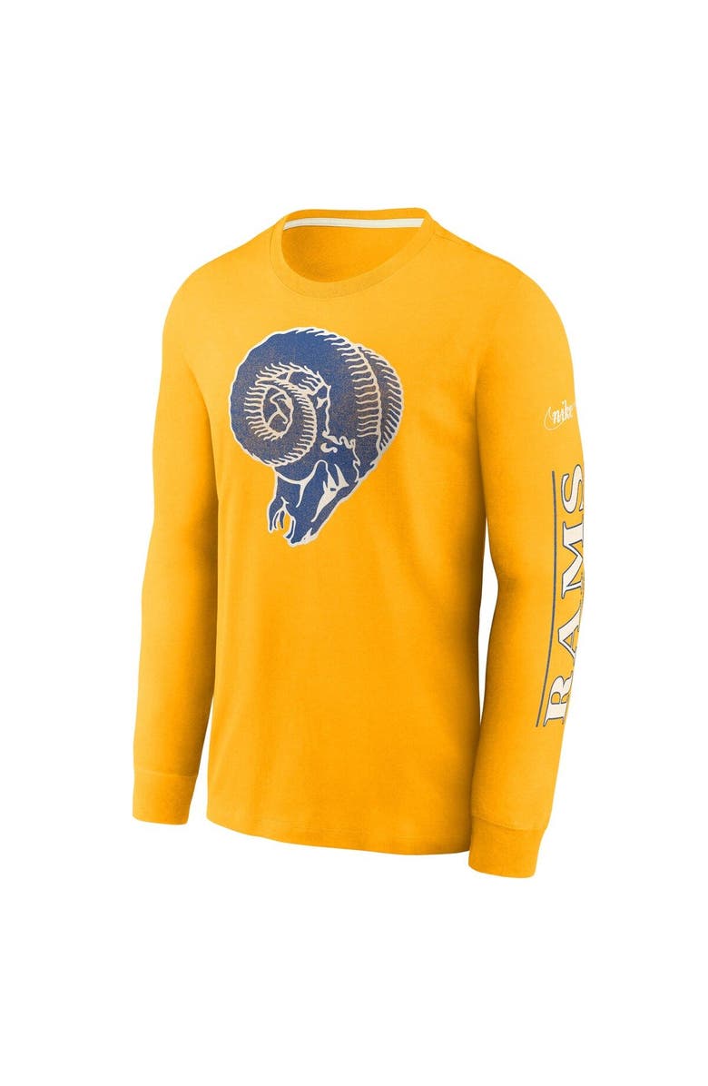Nike Men's Nike Gold Los Angeles Rams Fashion Tri-Blend Long Sleeve T-Shirt, Alternate, color, Gold
