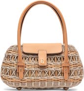Frances Valentine Tweety Basket Wicker & Leather Handbag
