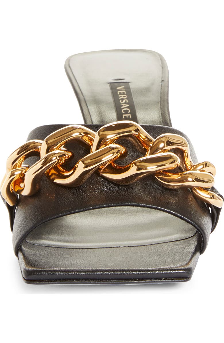 Versace Medusa Chain Slide Sandal, Alternate, color,