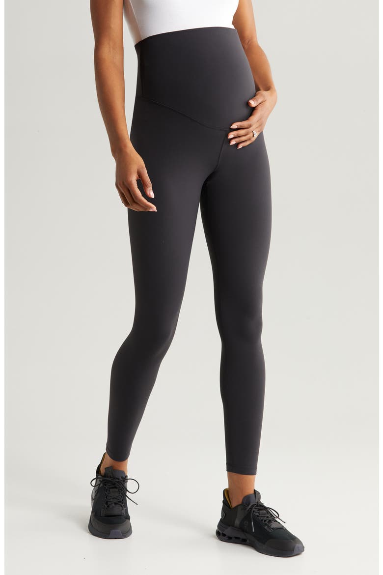 Mamasana Studio Luxe High Waist Maternity Leggings, Main, color, BLACK