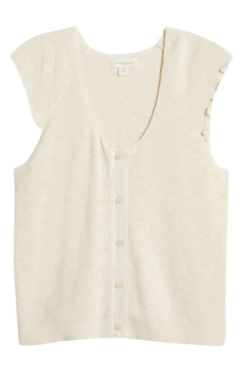 Treasure & Bond Cap Sleeve Cardigan, Alternate, color, Ivory Dove