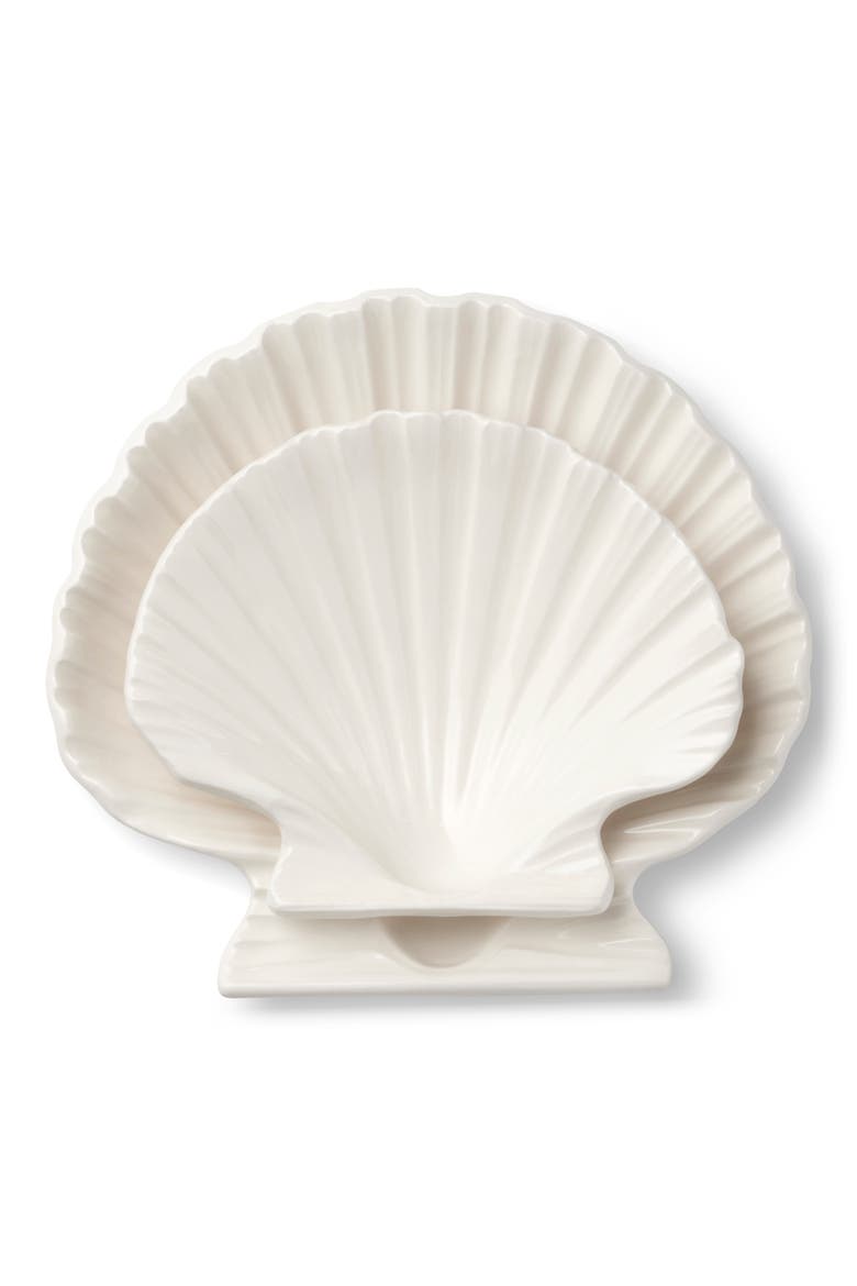 Shell Medium Platter, Alternate, color, CREAM