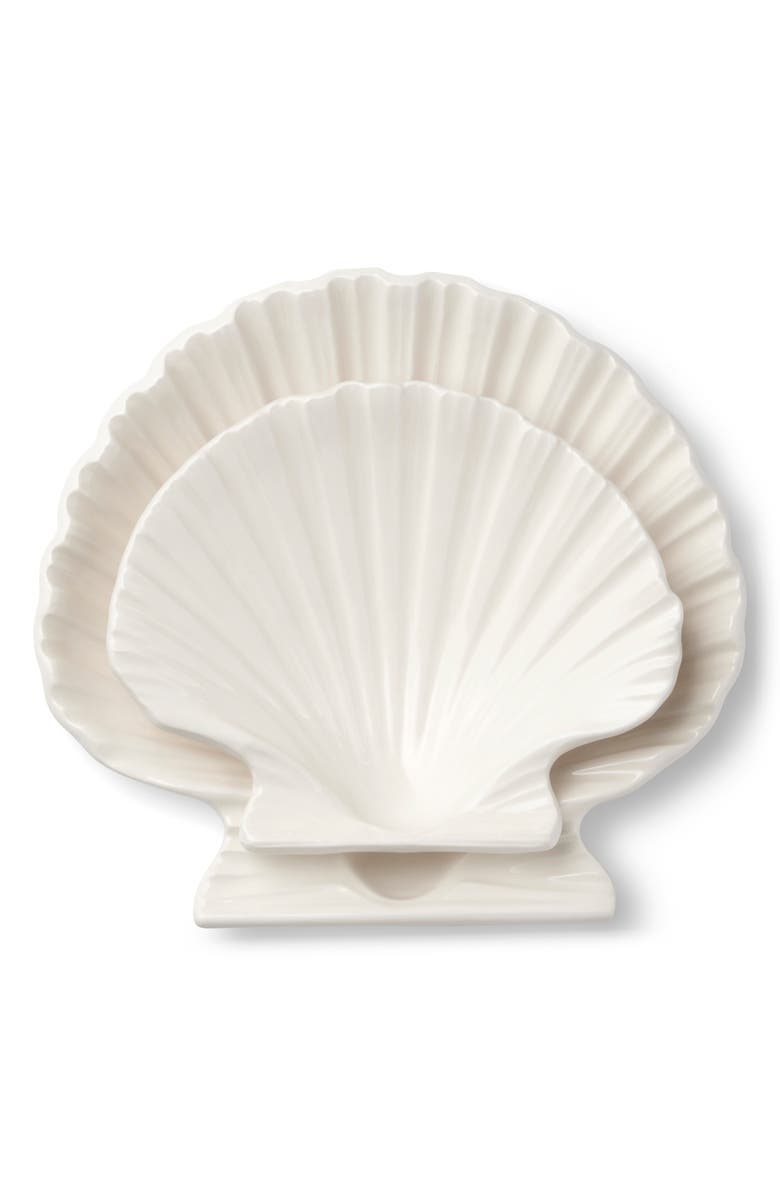 Aerin Shell Medium Platter, Alternate, color, Cream
