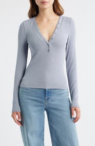 FRAME The Mesh Trim Rib Henley