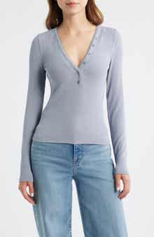 FRAME The Mesh Trim Rib Henley