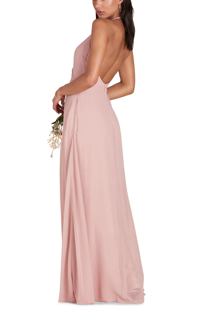 BIRDY GREY Moni Convertible Halter Neck Chiffon Gown, Alternate, color, 