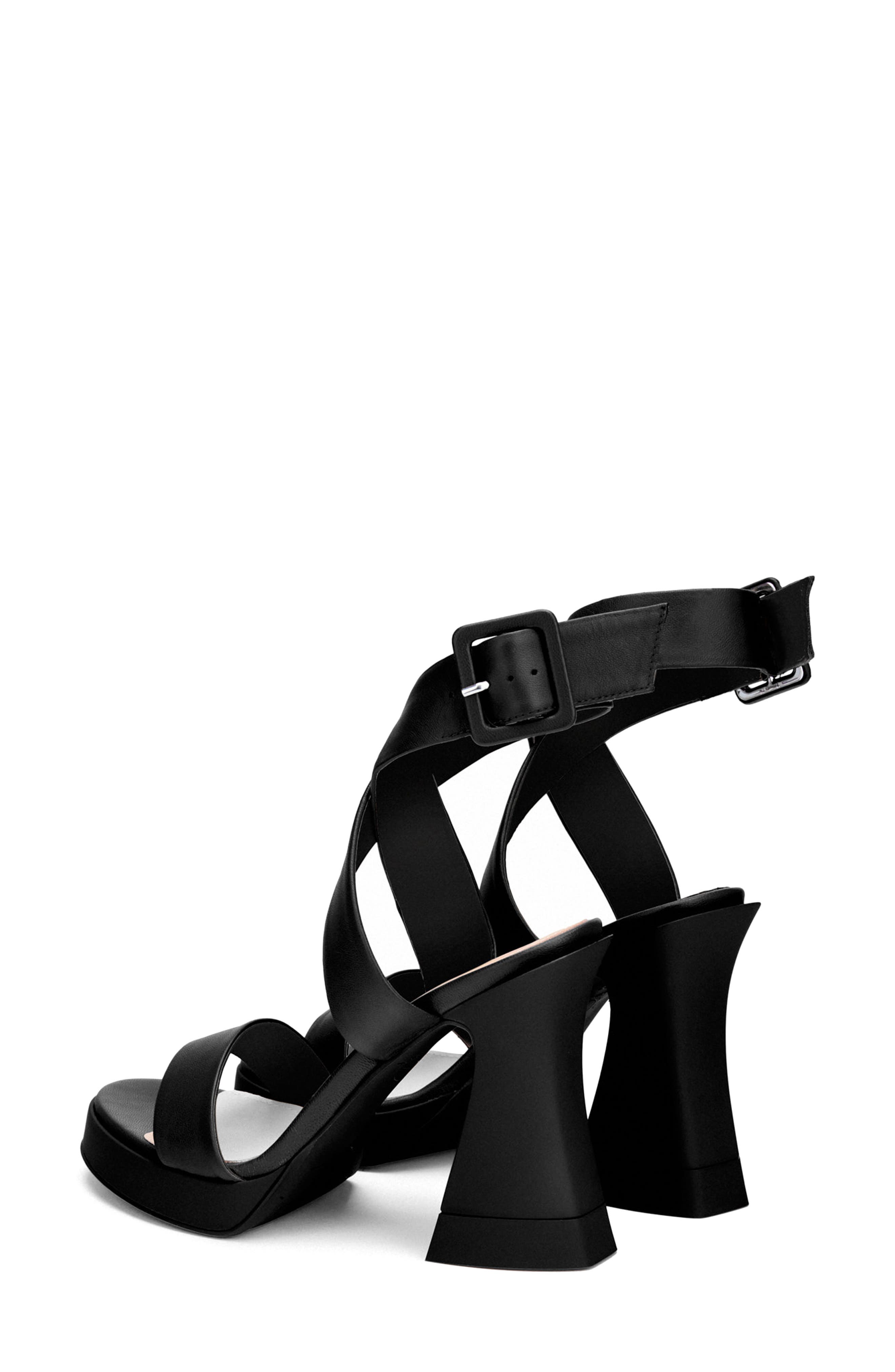 AGL Janis Platform Sandal, Alternate, color, Nero-Nero