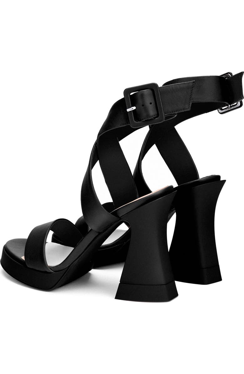 AGL Janis Platform Sandal, Alternate, color, Nero-Nero