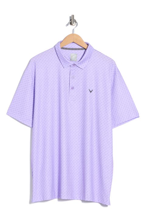 Chevron Print Twill Polo